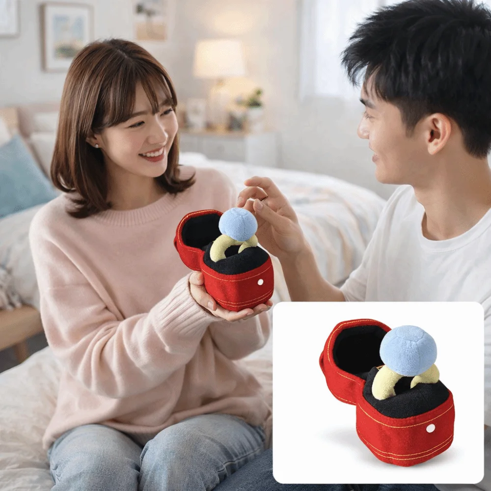 

Soft Plush Diamond Ring Toy Oversized Ring Creative Design Engagement Ring Plush Funny Gifts Plush Toy Engagement Party
