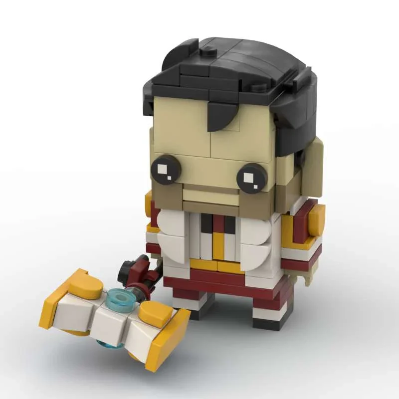 معركة مدينتين Moc Brickheadz Arcane Series Jinx Vi Ekko Chilko اليدوية بنة صغيرة نموذج جمع مجموعات الالعاب هدية