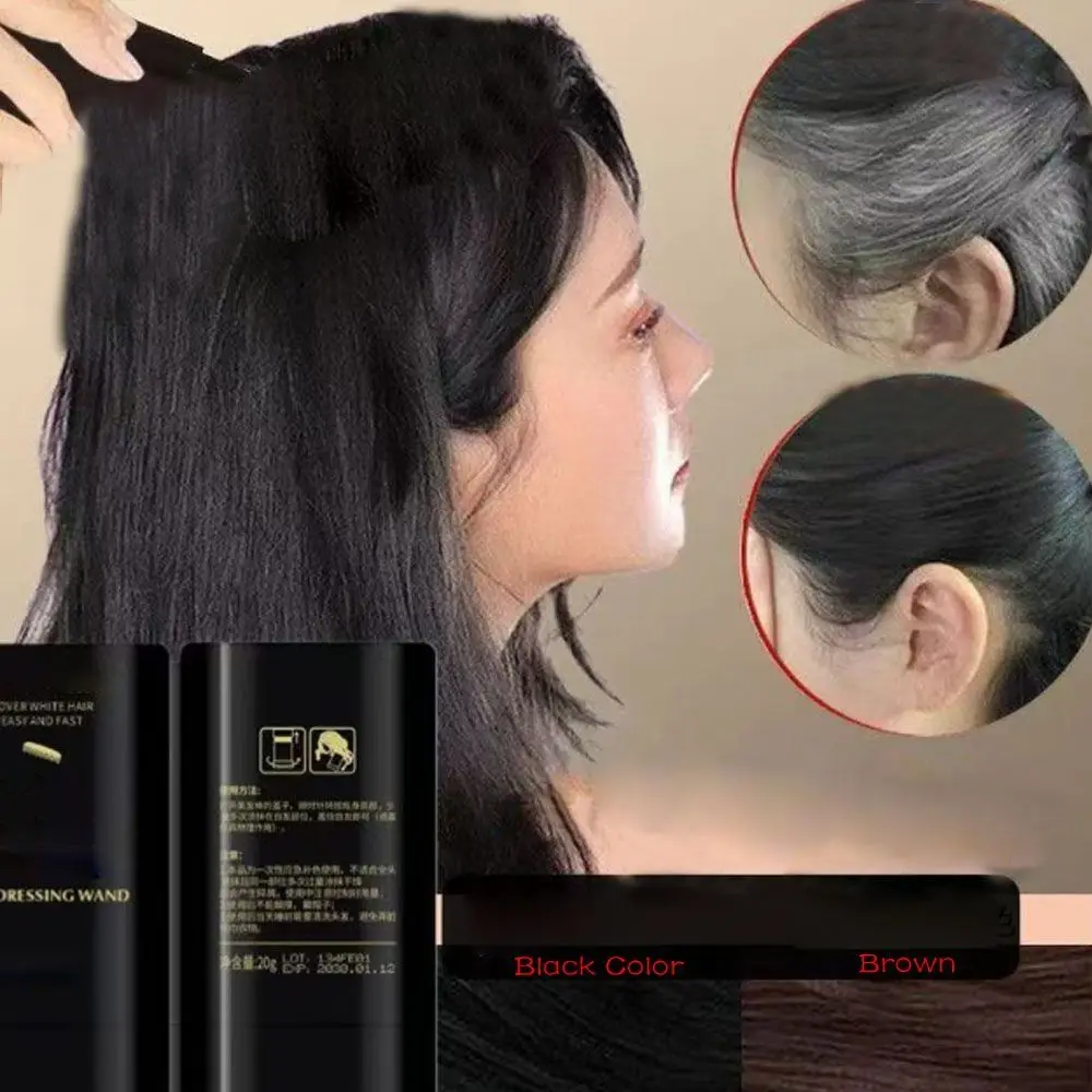 New Waterproof Comb Hair Dye Sweat-proof Black Color Hair Colouring Cream Easy to Use Hair Dye Comb Stick for Gray Hair Coverage