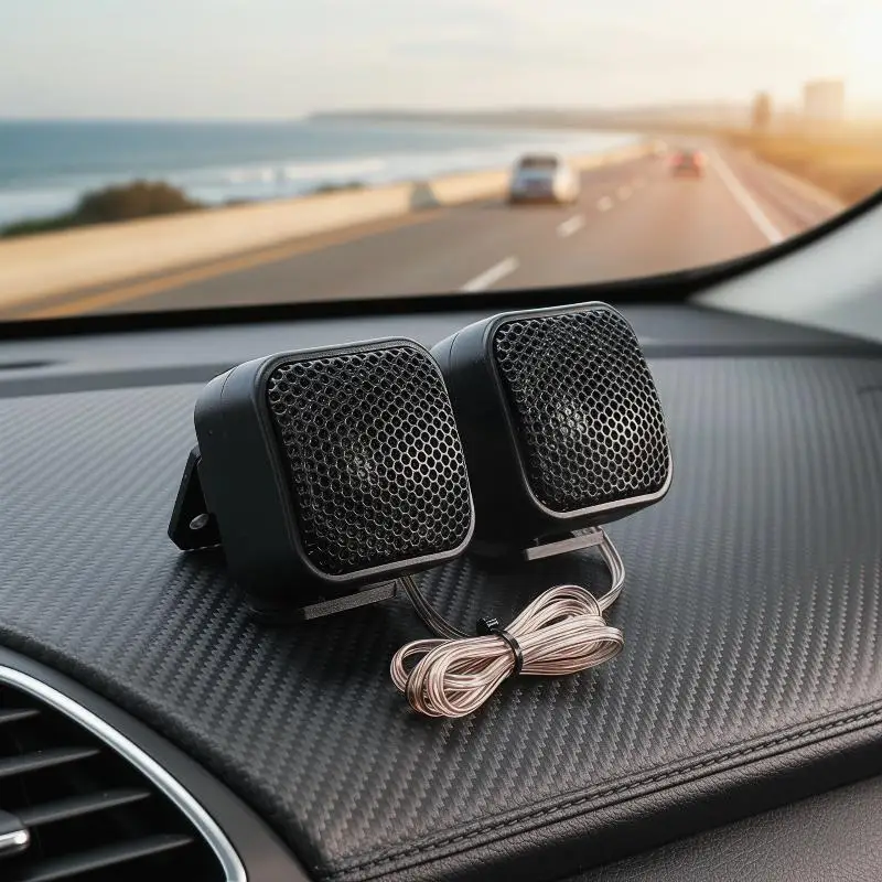Universal Mini Square Tweeter Speakers for Cars 2 Pcs Top-Notch Sound Quality Lightweight Design