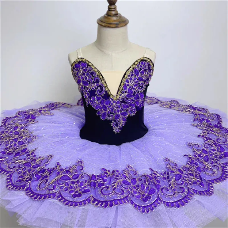 

CyGirls Ballet Dress Performance Child Swan Lake Dance Costume Purple Professional Ballet Tutu Girls Kids Women Ballerina Dress