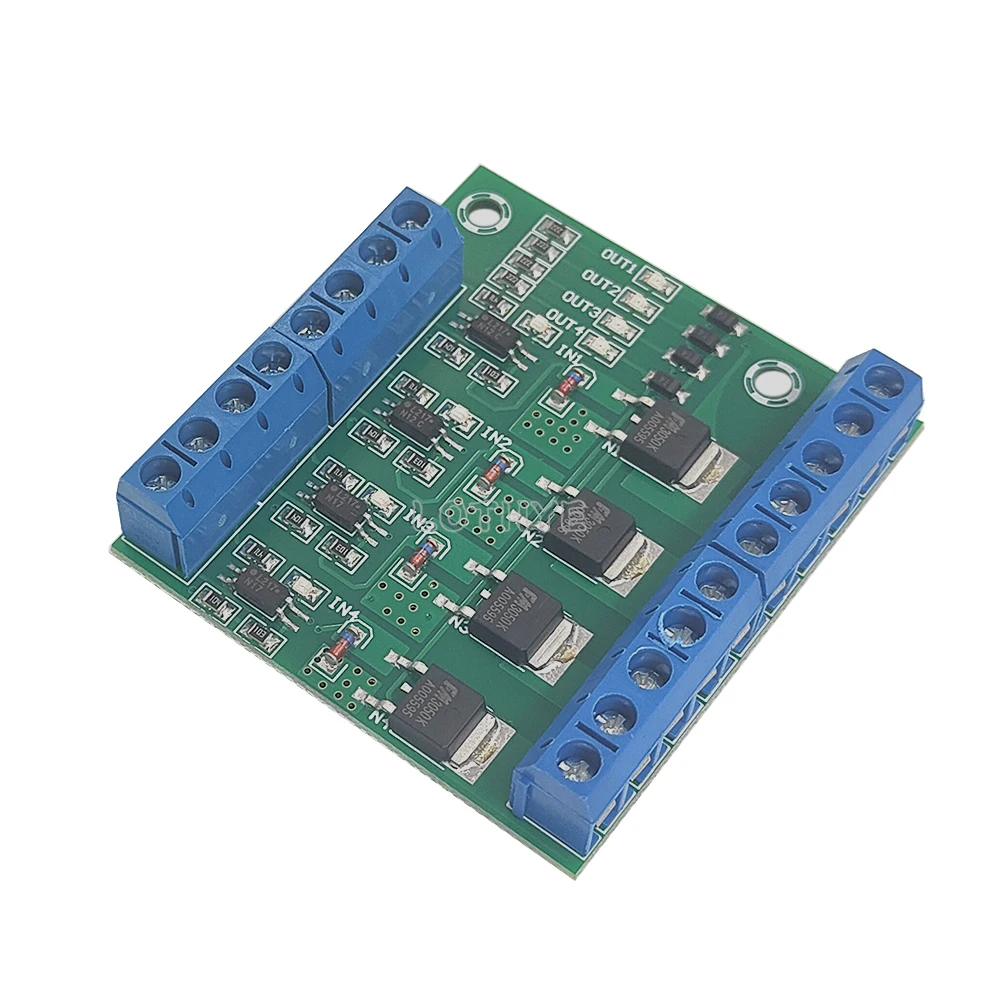 4 Channel MOS PLC Amplifier Board Driver Module PWM 3-20V To 3.7-27V DC 10A Board Driver 4-Channel MOSFET PLC Amplifier