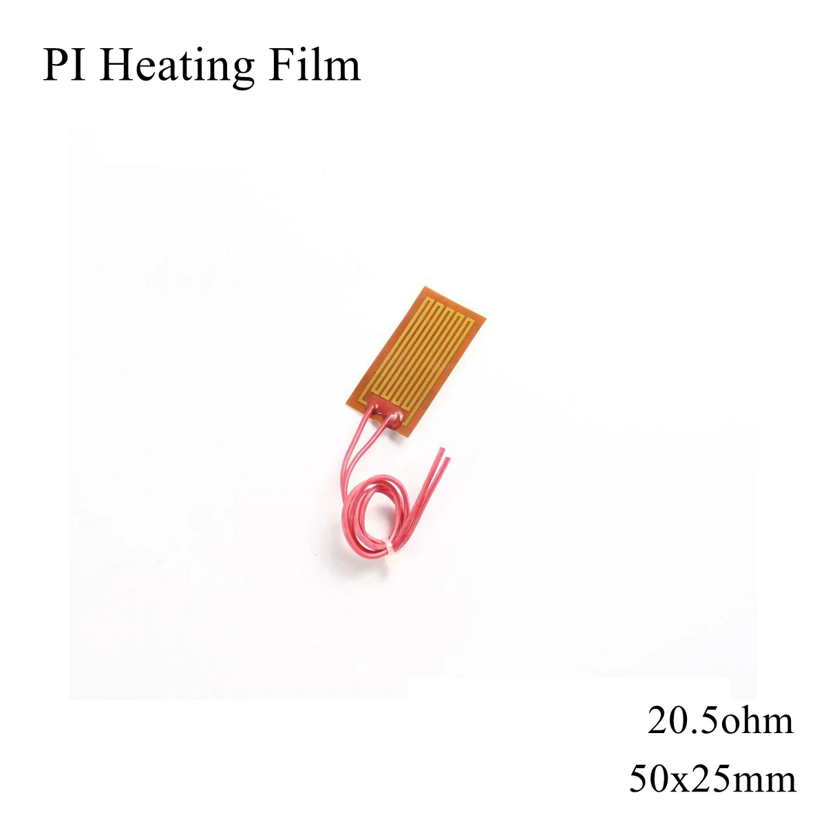 50x25mm 5V 12V 24V 110V 220V PI Heating Film Polyimide Adhesive Electric Heater Plate Panel Pad Mat Fuel Foil Oil Engine Tank