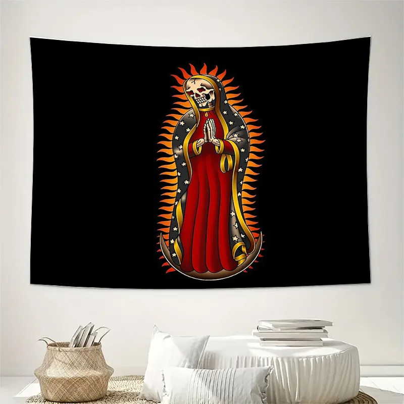 Virgin Mary Tapestry Wall Hanging Bohemian Home Decor Gothic Jesus Religious Art Festival Room Divider Backdrop