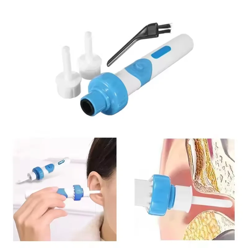 1pc Electric Earpick Earwax Tool for Children Adults Cleaning Earwax Cordless Safety Vibration Suction Spoon Ear Cleaner Earpick