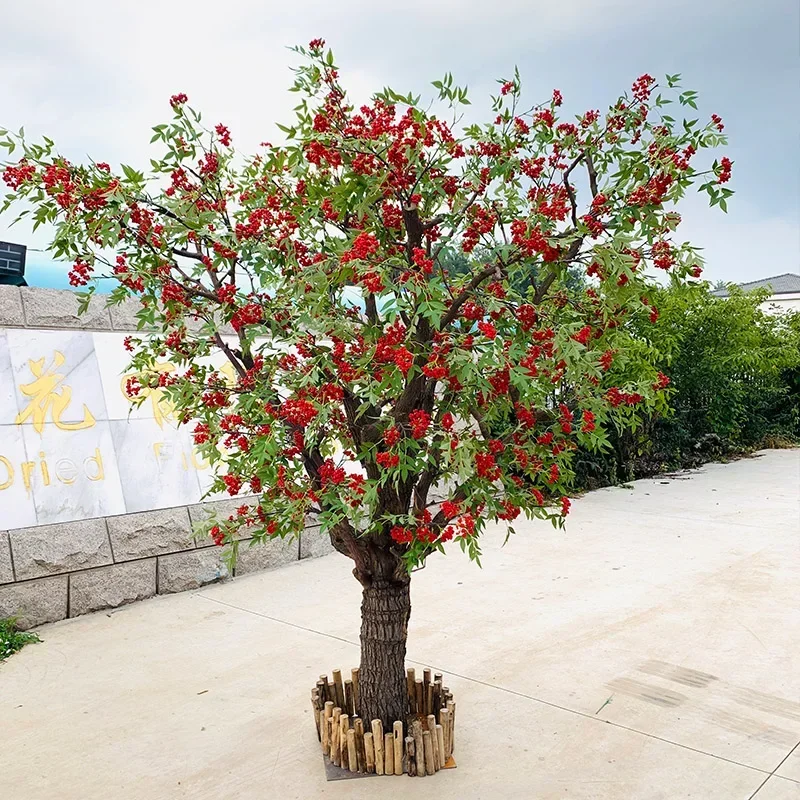 Simulation pepper tree with fruit green plant ornament mall hotel interior decoration simulation tree simulation green plant