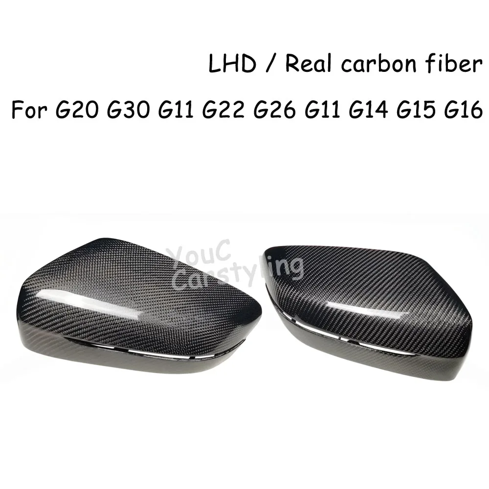 

Carbon Fiber+ABS Mirror Cover Caps for BMW 3 4 5 7 8 series G20 G21 G22 G23 G26 G30 G31 G32 G14 G15 G16 LHD Side Door 2017 + LHD
