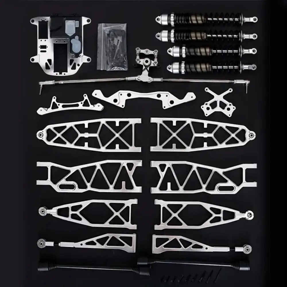 Legering voor- en achterverlengde A-arm of 10mm schokdemper of stuurstang of halve as voor 1/5 HPI ROVAN KM BAJA tot BAJA-MAX upgrade onderdelen