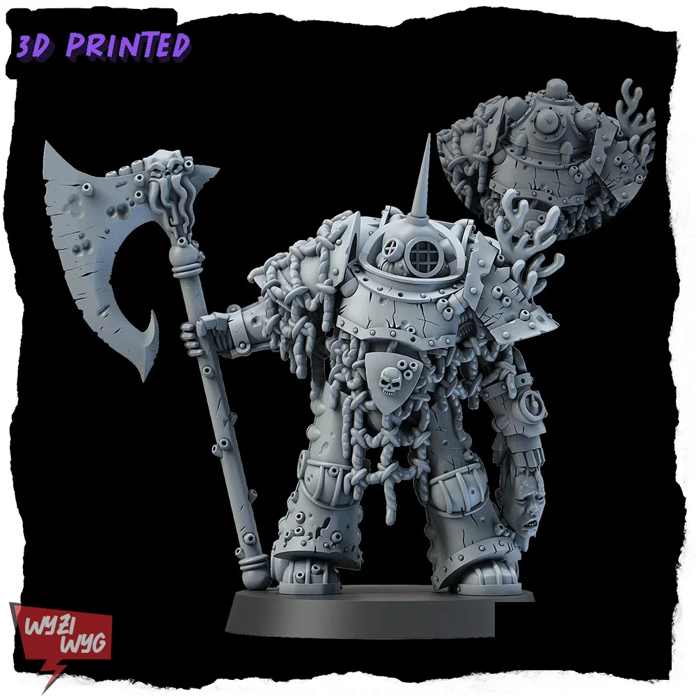 Fetid Dredge Axe Miniature, Knif Figure, Space Walker, Plasma Gun, HD 3D Printed Resin Model, Action Guard Proxy Wargame