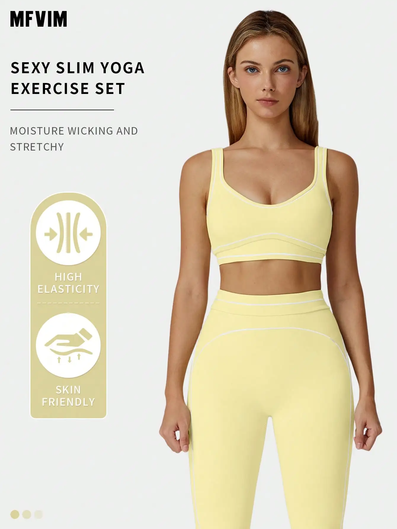 Women's Sports Bra And Leggings Set, 2-Piece Casual Workout Outfit, Moisture-Wicking Breathable Fabric, Skin-Friendly, Sweat-Absorbent, Tight-Fitting