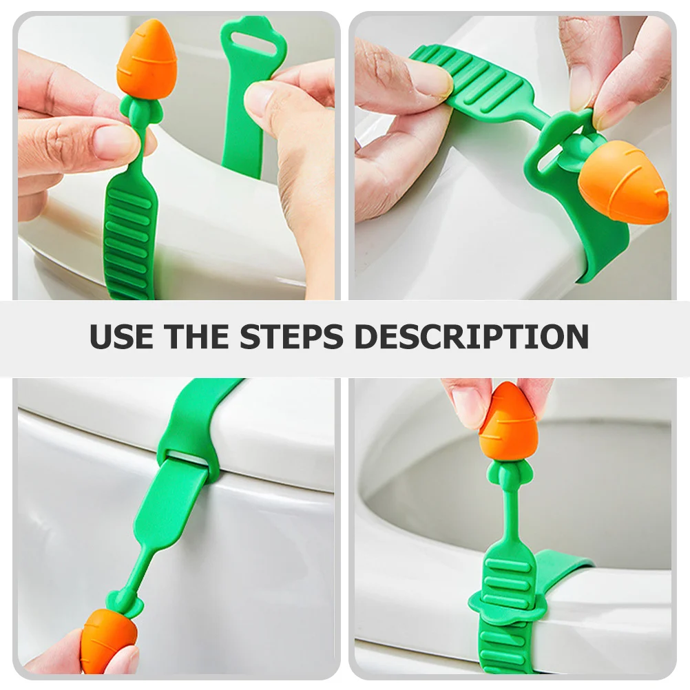 

3Pcs Toilet Cover Lifter Silicone Durable Non-Slip Handle Household Bathroom Toilet Seat Lifter Clean Safe Bathroom Supplies