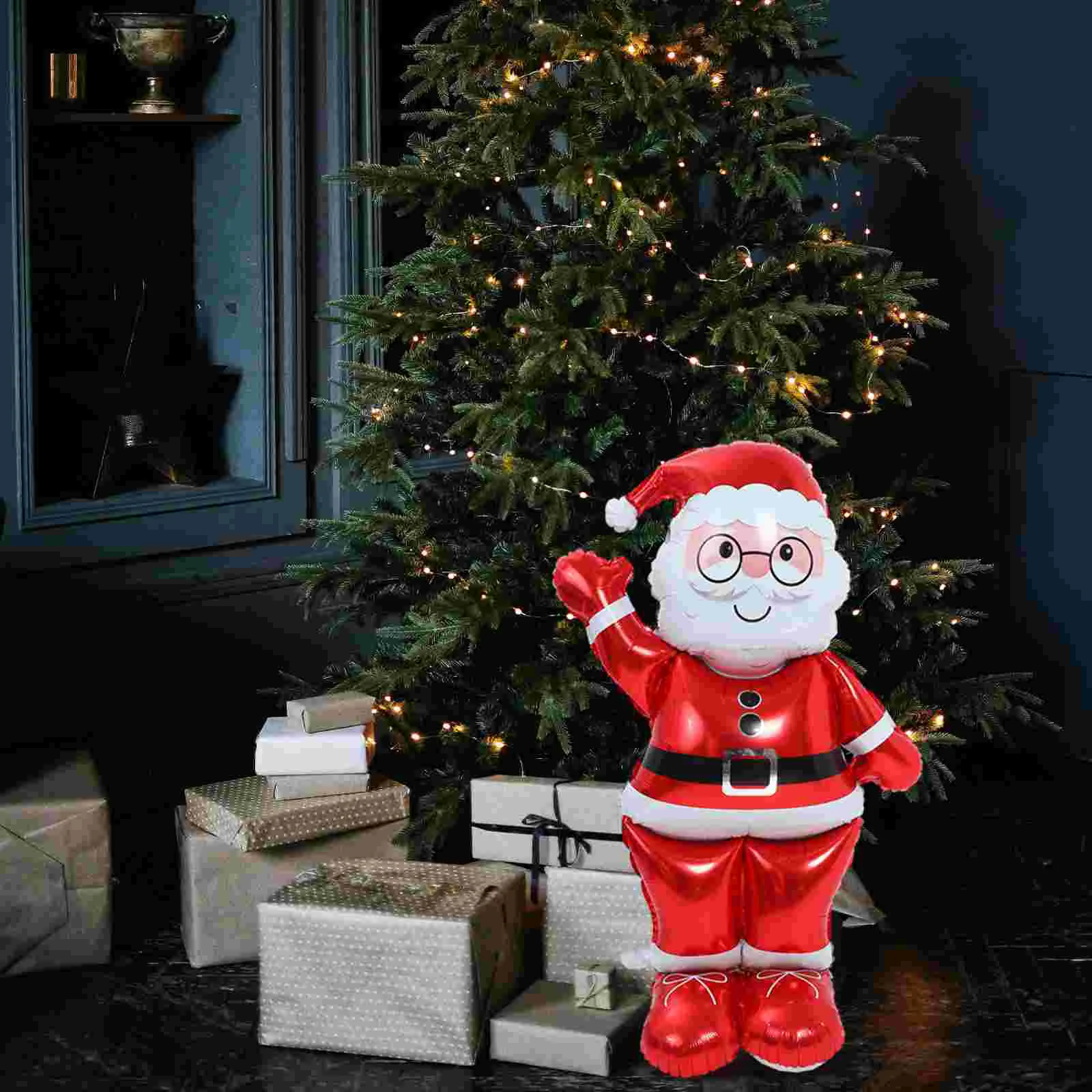 Inflatable Christmas Balloon Dad Decorations Outdoor Garland Aluminum Film Santa Claus Inflatables