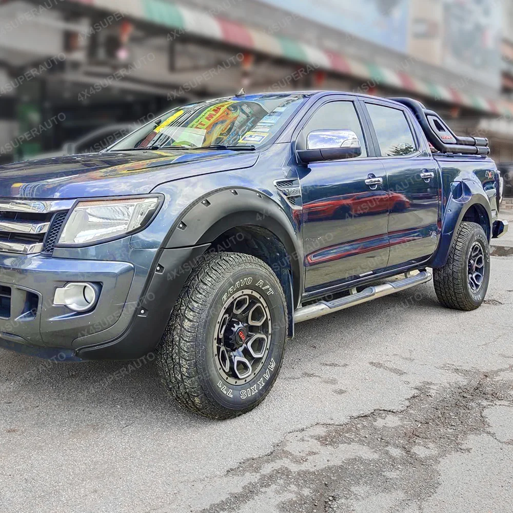 Rivet Style Fender Flares for Ford Ranger Wildtrak XLT XL LIMITED T6 T7 2012-2018 Wheel Arch Extensions Off-road Fenders