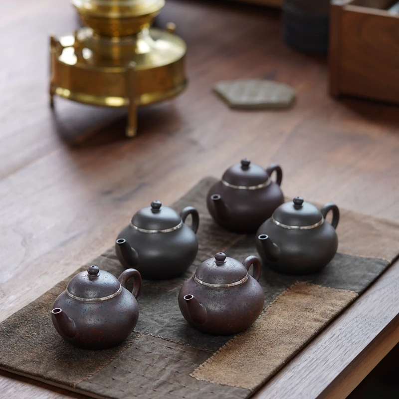 

Zen Yuantang Yixing Purple Clay Pot Handmade Firewood Burning Mengchen Sketch Pot Pear-Shaped Pot Pear-Style Kung Fu Teapot