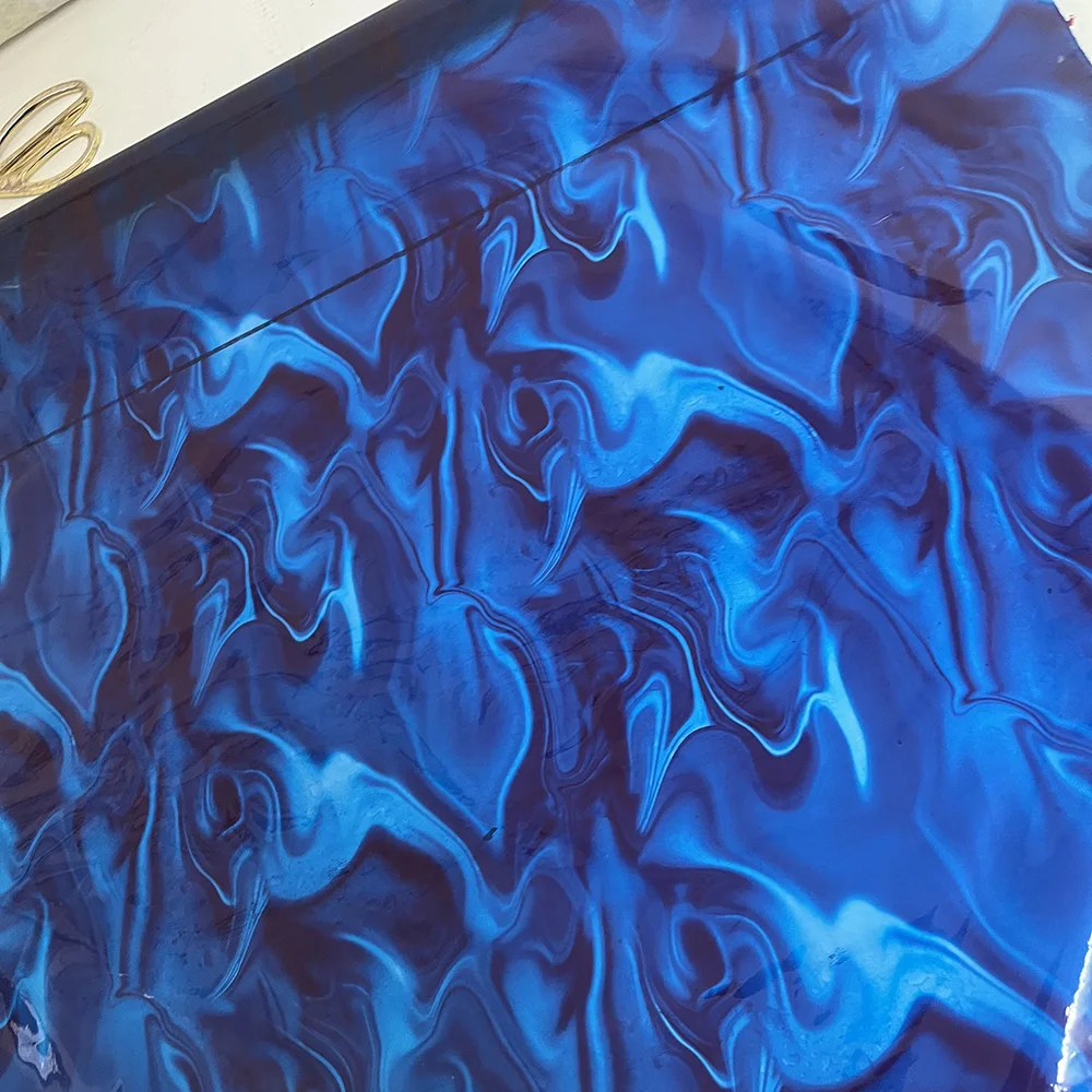 2M Length Hydrographic Films Blue Water Flow Water Transfer Printing Width 50cm Liquid Image Film
