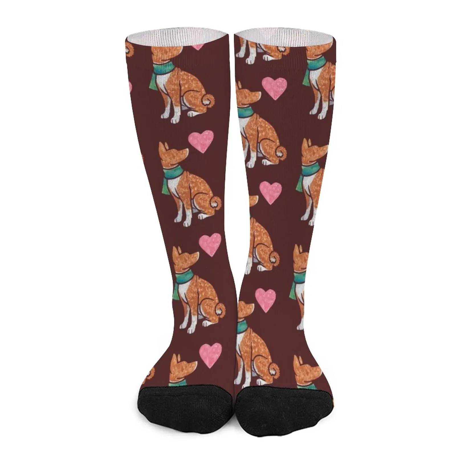 

Watercolour Basenji (red) Socks Christmas Funny socks woman valentine gift ideas Sock man