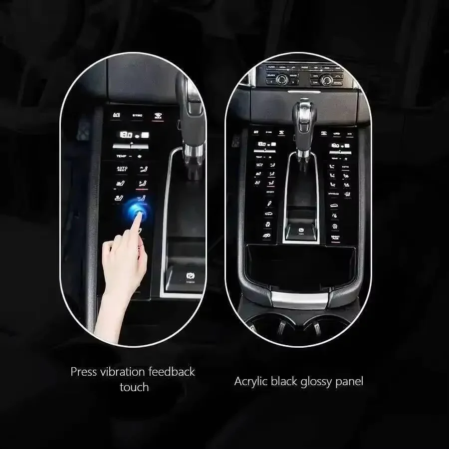 Top Car Digital Console Front AC Panel Full Touch 2024 Style Upgrade For Porsche Macan 2014-2021 Multimedia Player Touch Control
