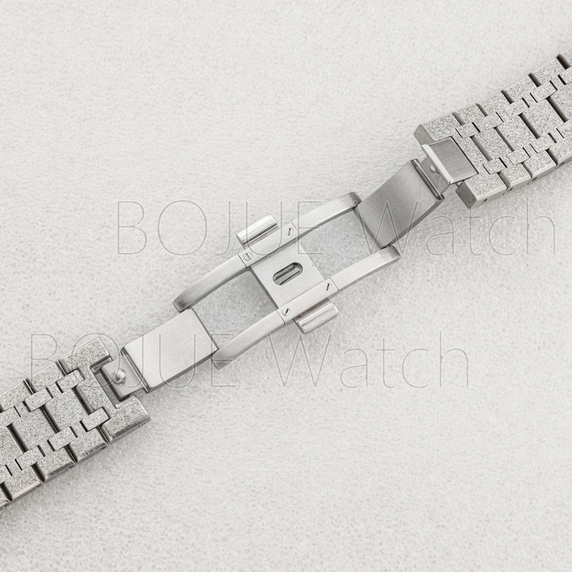 Watch Band 26mm Men Frost Full Stainless Steel Bracelet For AP ROYAL OAK 15400 15500 Watch Strap Folding Buckle Watch Accessory