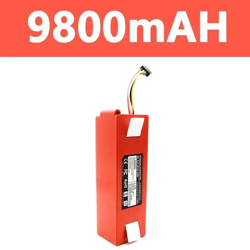 9 Original Replacement Battery BRR-2P4S-5200D for XIAOMI 1S 1ST Roborock SDJQR01RR Sweeping Mopping Robot Vacuum Cleaner 6500mAh