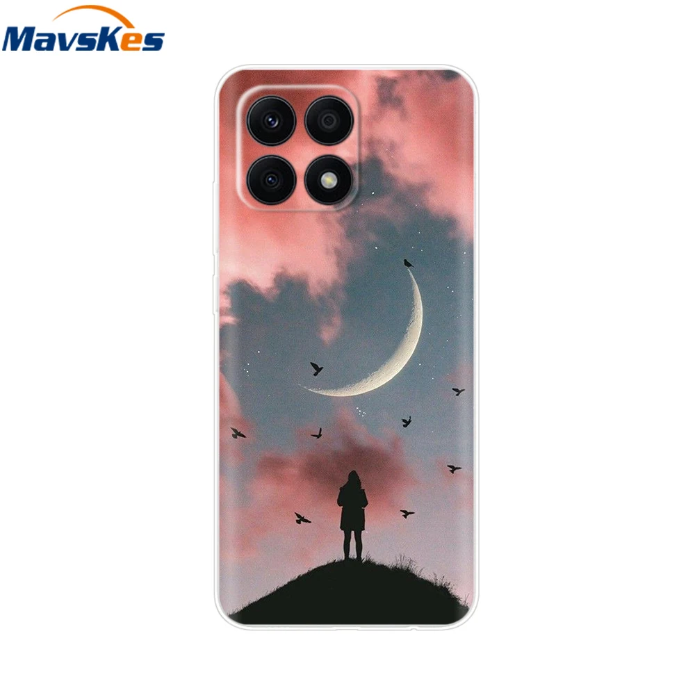 For Huawei Honor X8b Case Cover Cute Transparent Printed Soft Silicone Cover For Honor X8B LLY-LX1 Funda honorX8B Phone Cases