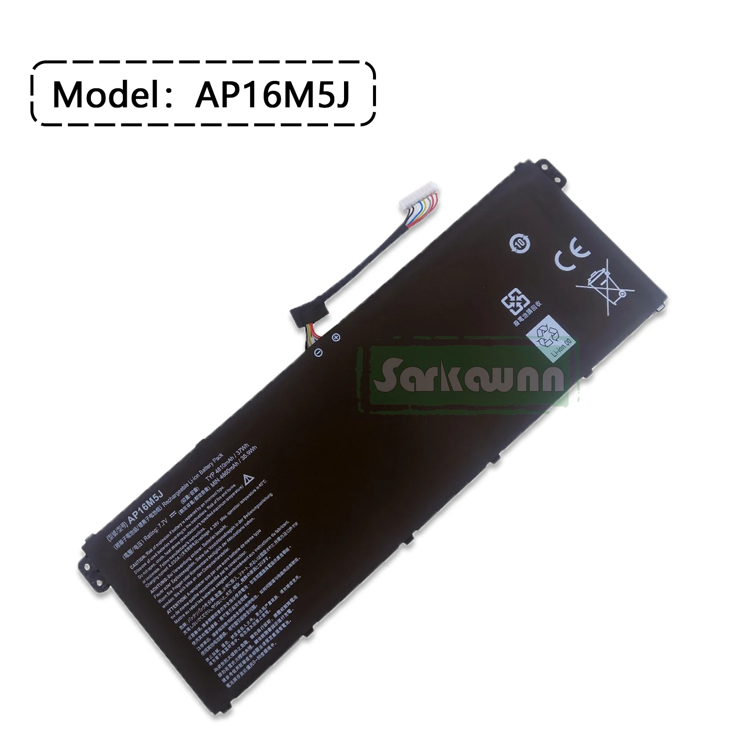 SARKAWNN 7.7V 37Wh AP16M5J Laptop Battery For Acer Aspire 1 Aspire 3 A315-21 A315-51