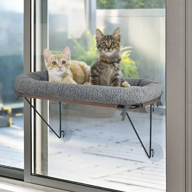 Imagem -05 - Cat Window Perch com Under Metal Hammock Espaçoso Confortável Pet Bed para Gatinhos e Gatos Grandes Suportado