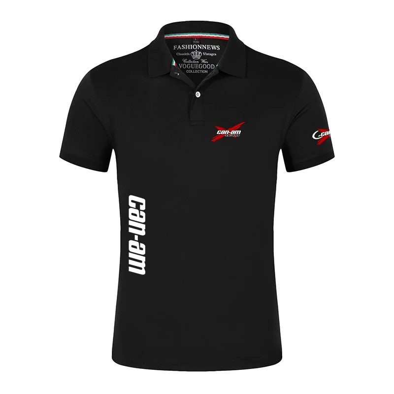 Can Am Team Motorcycles Printed Summmer Casual Polo T-shirts Shirts Men Summer Short Sleeves Motorcycle Shirts Tops