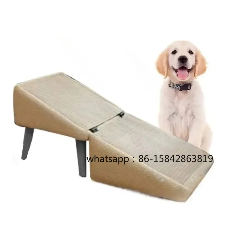 Dog Ramp For Bed Foldable Dog Vehicle Stairs Footrest Stool For Small Breed Animal Multi-functional Non-Slip Vehicle Safety Ramp