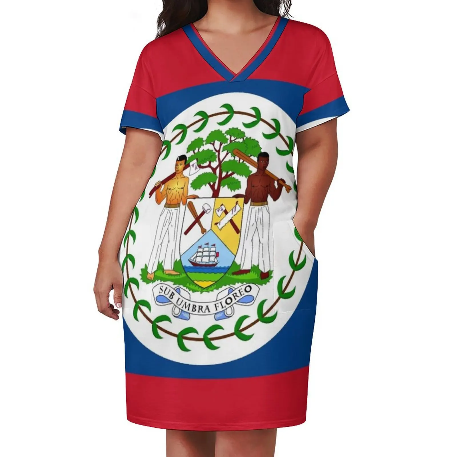 Belize flag Loose Pocket Dress dresses for woman summer dresses ladies 2025 Womens dresses