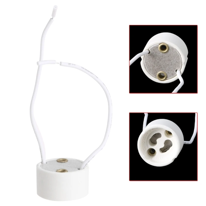 GU10 Socket LED Bulb Halogen Lamp Holder Base Ceramic Wire Connector Dropshippin