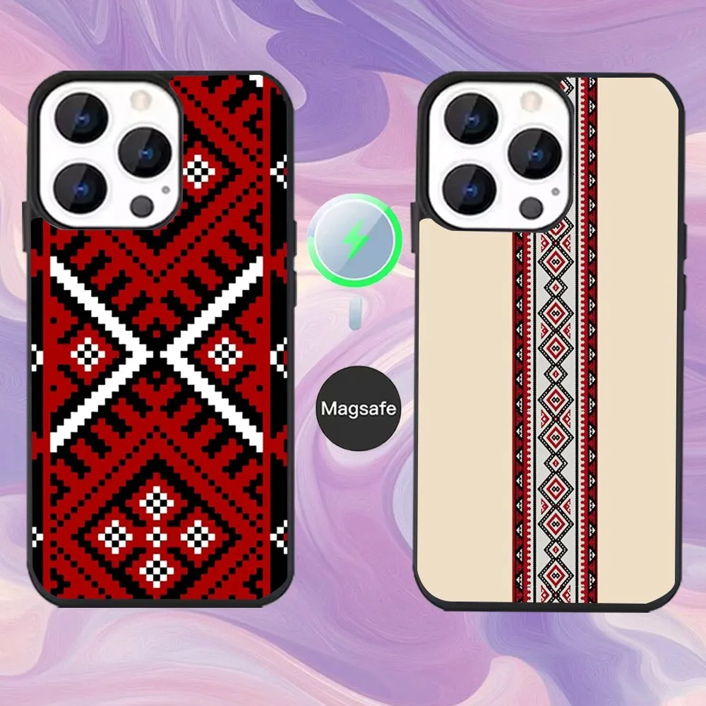 

G-Ukraine Ornament pattern Phone Case For iPhone 16,15,14,13,12,11,Pro,Max,Plus,Mini,Magsafe,Magnetic Wireless Charging Case