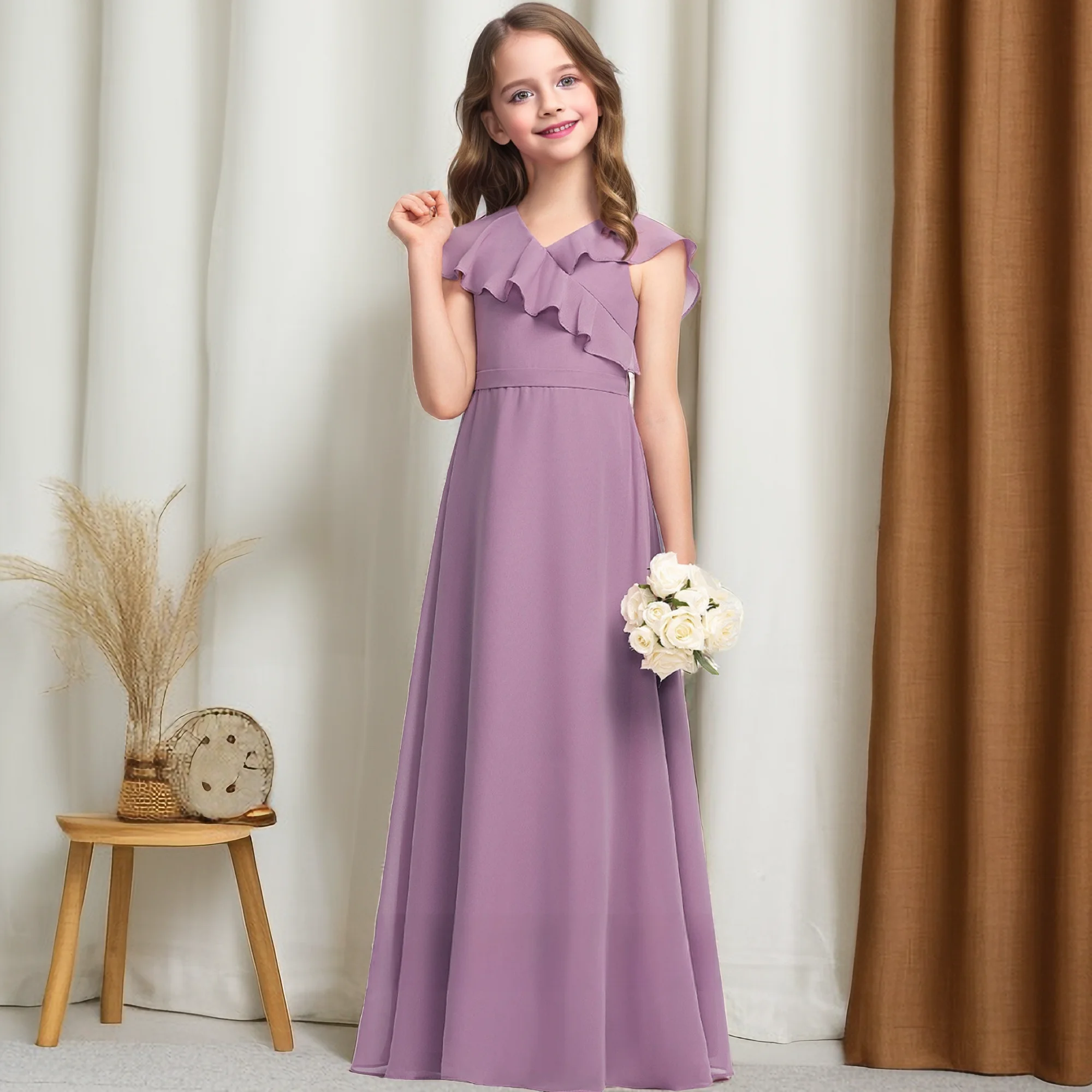 Junior Bridesmaid Dress Wedding Wear Birthday Party Evening Ball Gown Show Prom Night Celebration Banquet Event For Children