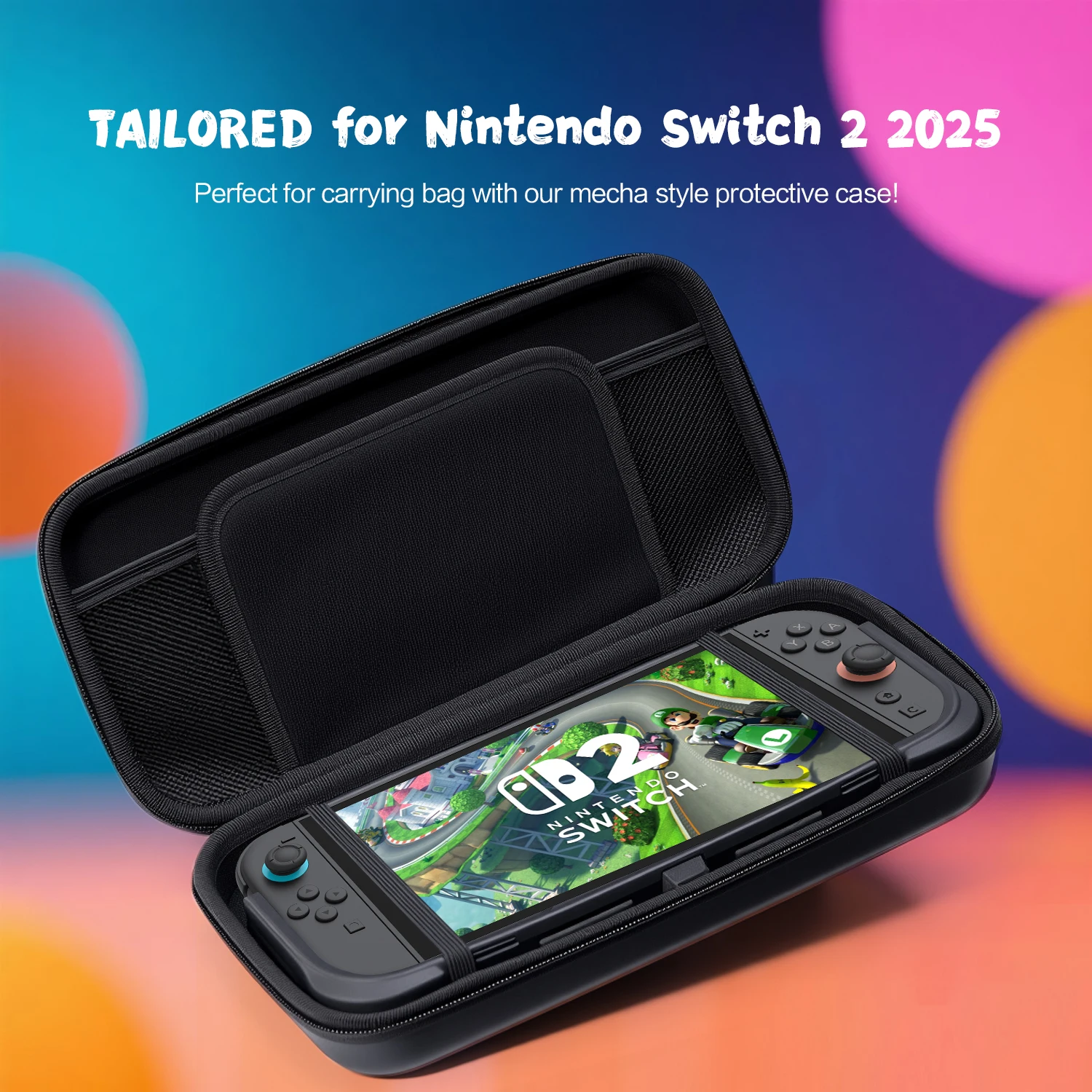 Custodia protettiva compatibile con Nintendo Switch 2 (2025), guscio rigido da trasporto, sottile e portatile, da viaggio antipolvere