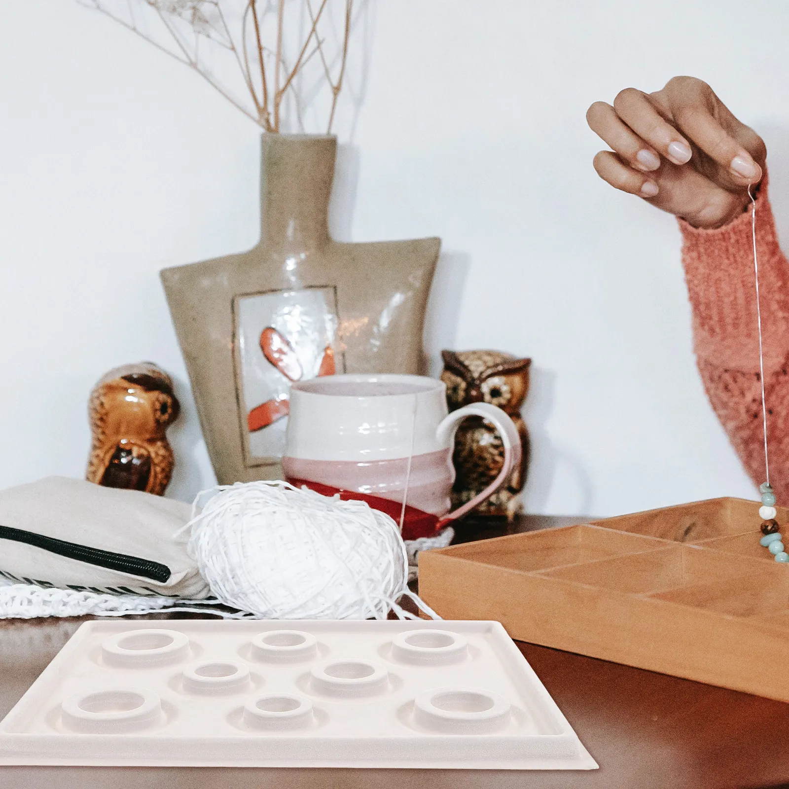 

DIY Jewelry Bead Design Board for Bracelet Making Beading Tray Organizing Beads Jewelry Crafting Supplies Bead Board Tray