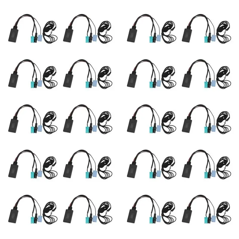 

Rare 20X Car Bluetooth 5.0 Aux Cable Microphone Handsfree Mobile Phone Free Calling Adapter For Renault 2005-2011