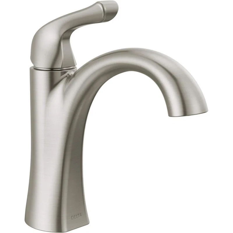 Arvo Single Hole Bathroom Brushed Nickel,Single Handle Faucet,Bathroom Sink Faucet, Drain Assembly Included,Stainless 15840LF-SP