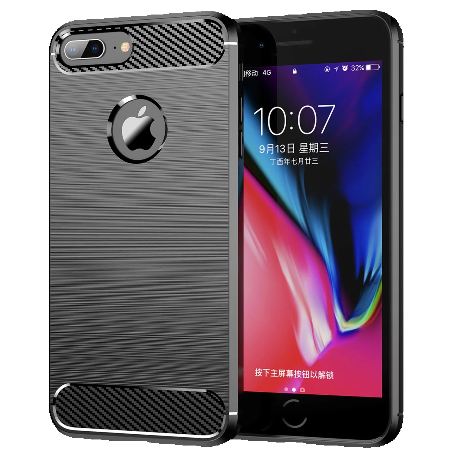 Soft TPU Case Iphone 8 7 6 6plus Carbon Fiber Phone Cover For Apple IPhone 6s Plus 7plus Shockproof Silicone Cases