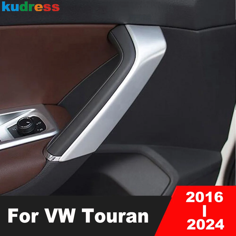 For Volkswagen VW Touran 2016-2020 2021 2022 2023 2024 Matte Car Inside Inner Door Armrest Panel Cover Trim Interior Accessories