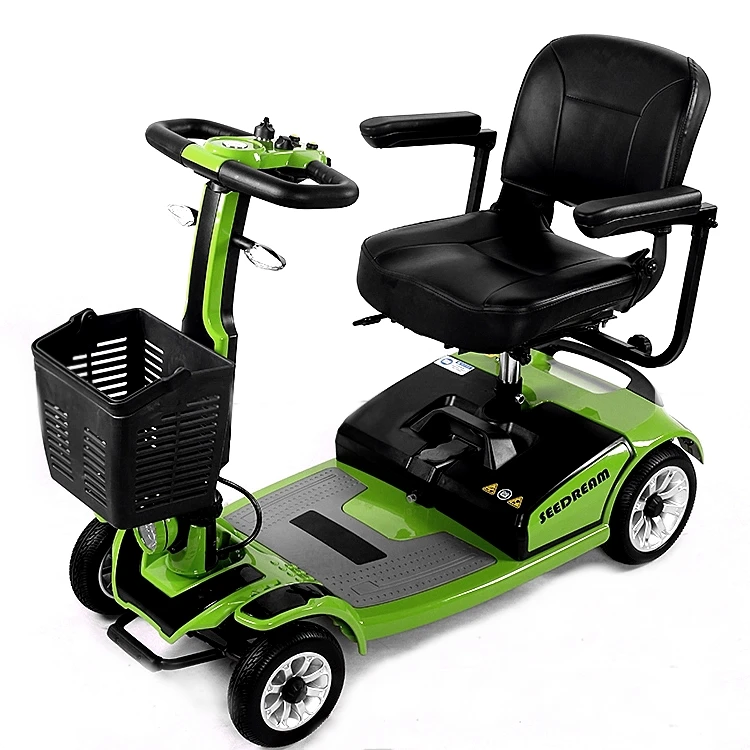 New golf s electric mobility scooter with golf bag trolley