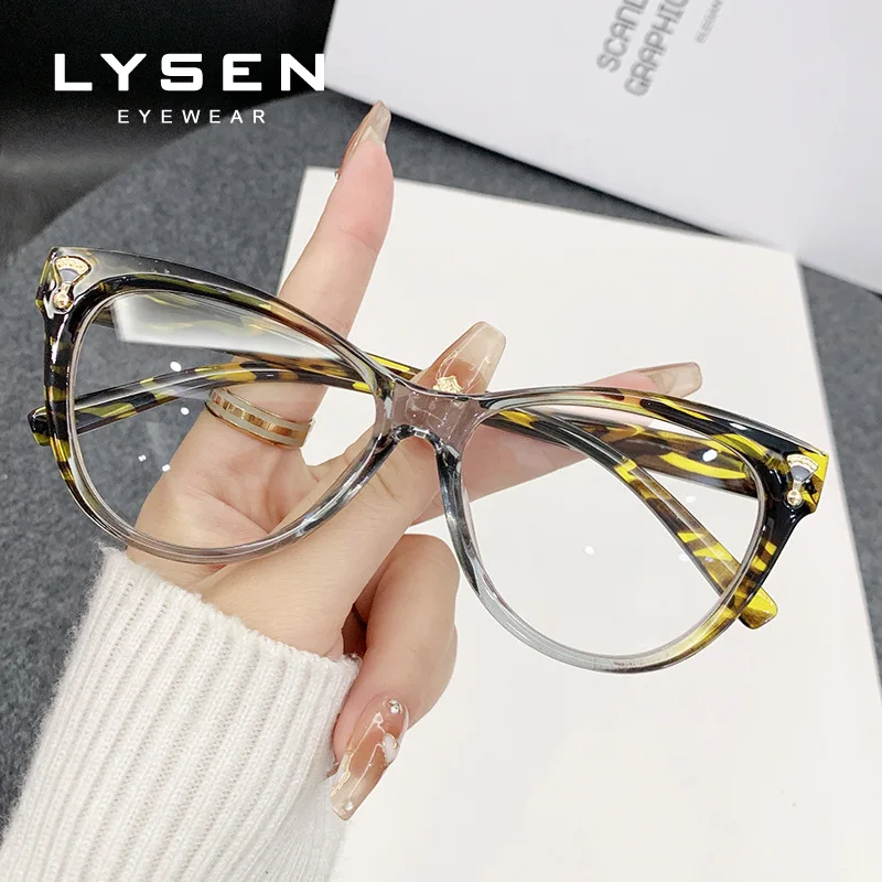LYSEN التدرج عين القط النساء نظارات للقراءة مكافحة الضوء الأزرق المضادة للانعكاس قصر النظر مخصص النظارات الطبية التقدمية #3