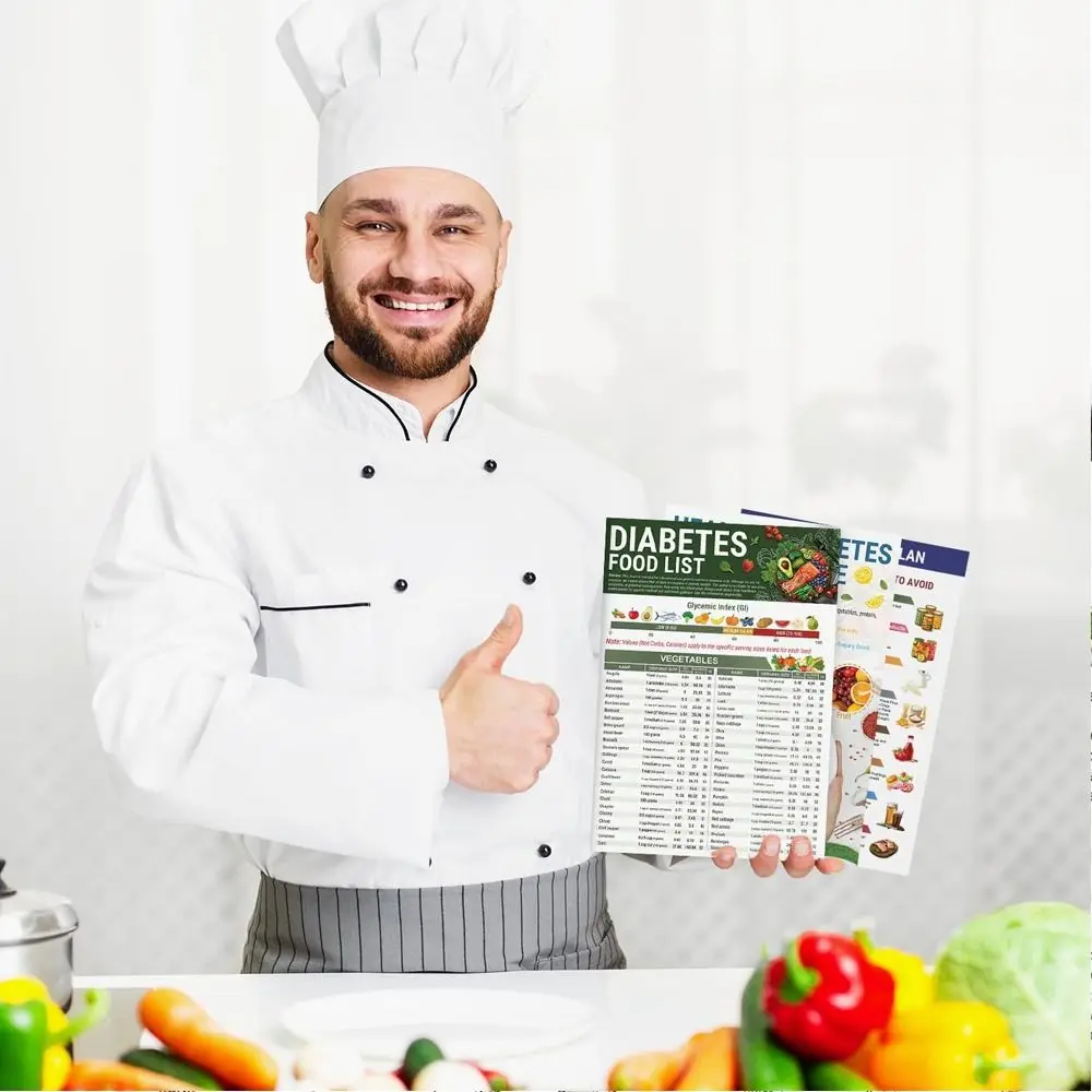 Portable Diabetes Food List Multi-function Diabetes Food Schedule Diabetes Information Chart Healthy Food Programme