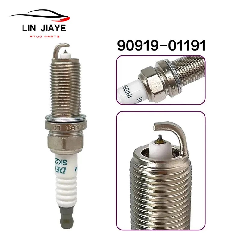 4/8PCS Iridium Spark Plug 90919-01191 SK20HR11 For Toyota Lexus LS460 LX570 GX460 Land Cruiser 4Runner FJ Tacoma 9091901191