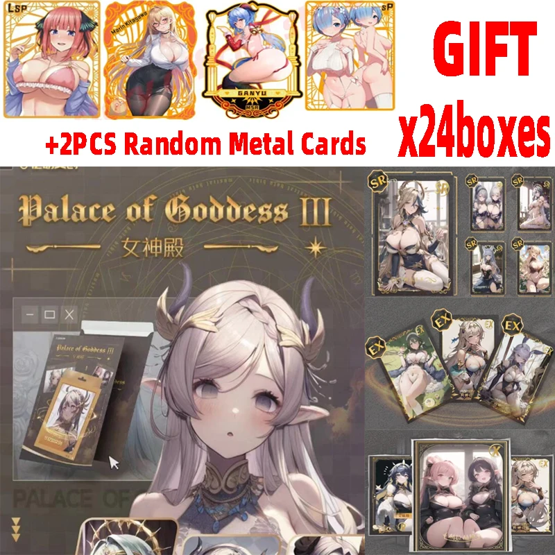 

Wholesale 24boxes A5 Palace of the Goddess 3 cards Games Party Swimsuit Bikini Feast Booster Box Hobbies Toys Gift