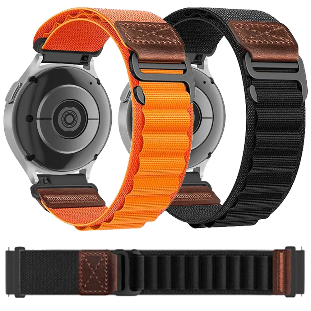 18/20/22mm Nylon+Leather Strap for Huawei Watch 5 GT6-5-4 46mm 41mm GT Runner 2 Bracelet Amazfit Bip Max 6 Balance 3/Active Max