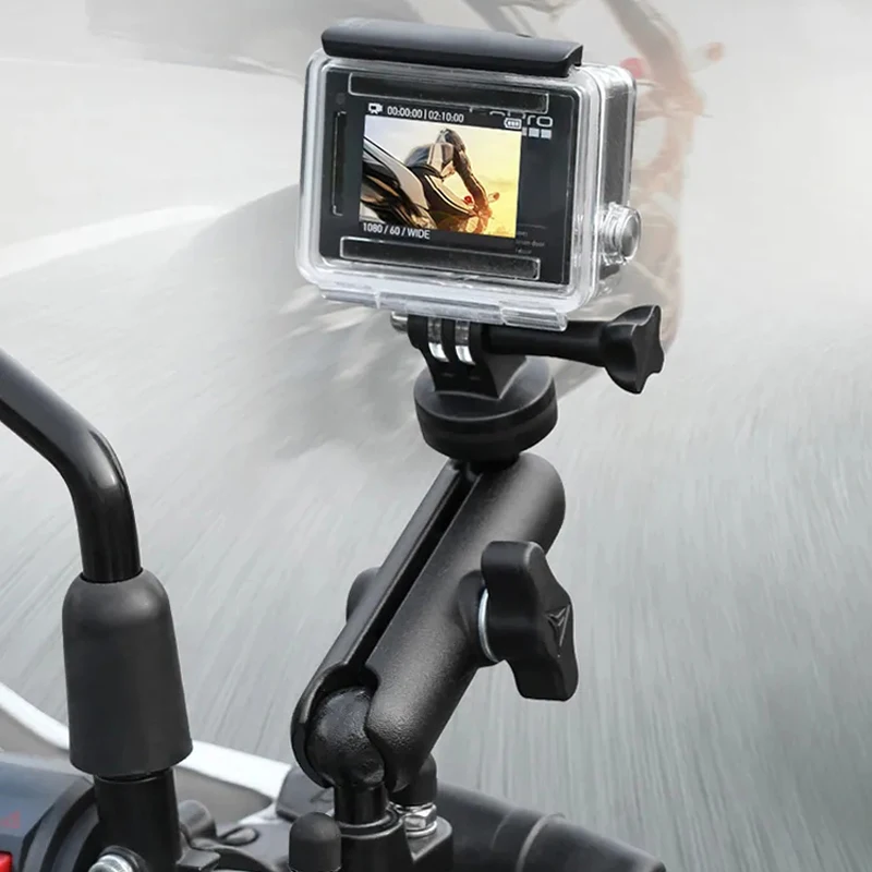 For Hero8/7/6/5/4/3+ Action Cameras Accessory 360 Rotating Motorcycle Bike Camera Holder Handlebar Mirror Mount Bracket