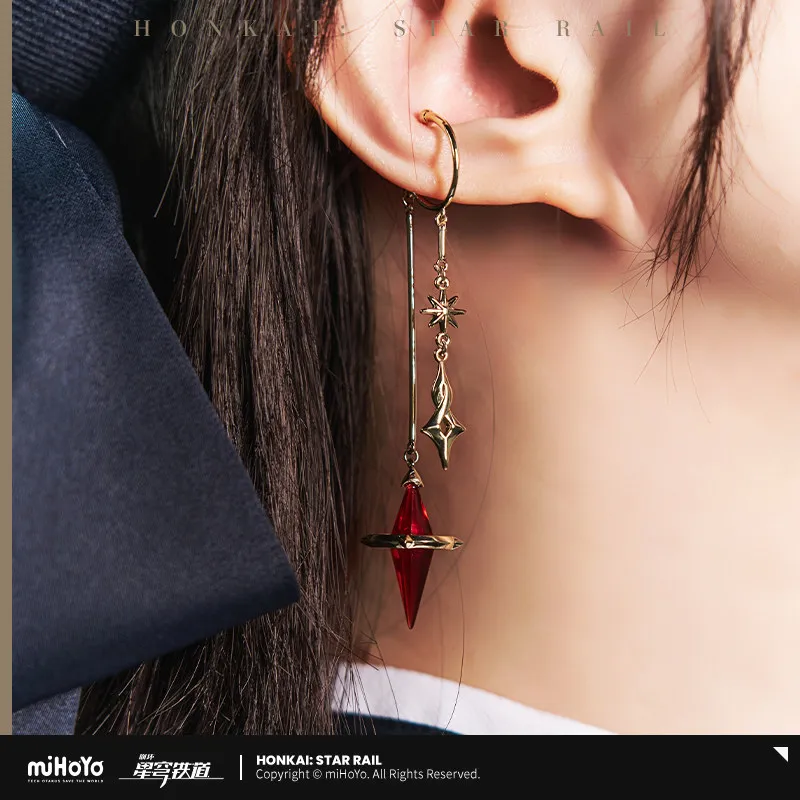 [Official]Anaxa Earrings MiHoYo Game Honkai: Star Rail Anaxagoras Theme Ear Clip Ear Cuff Jewelry Cosplay Doujin Birthday Gift
