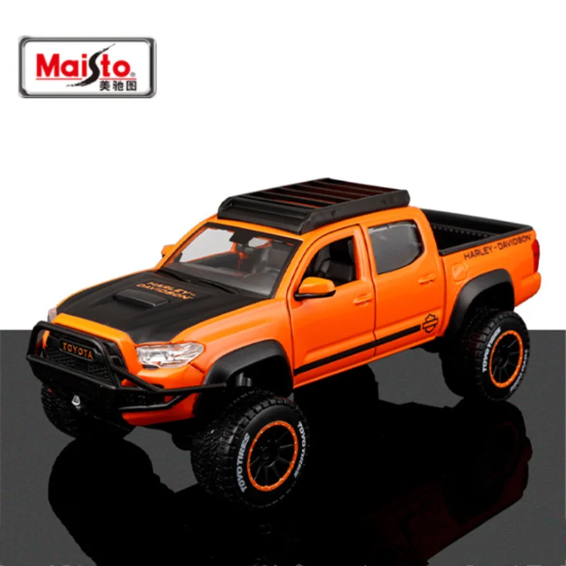 

Maisto 1/24 Harley Version TOYOTA Tacoma TRD PRO Pickup Alloy Car Model Diecasts Metal Off-road Vehicles Car Model Kids Toy Gift