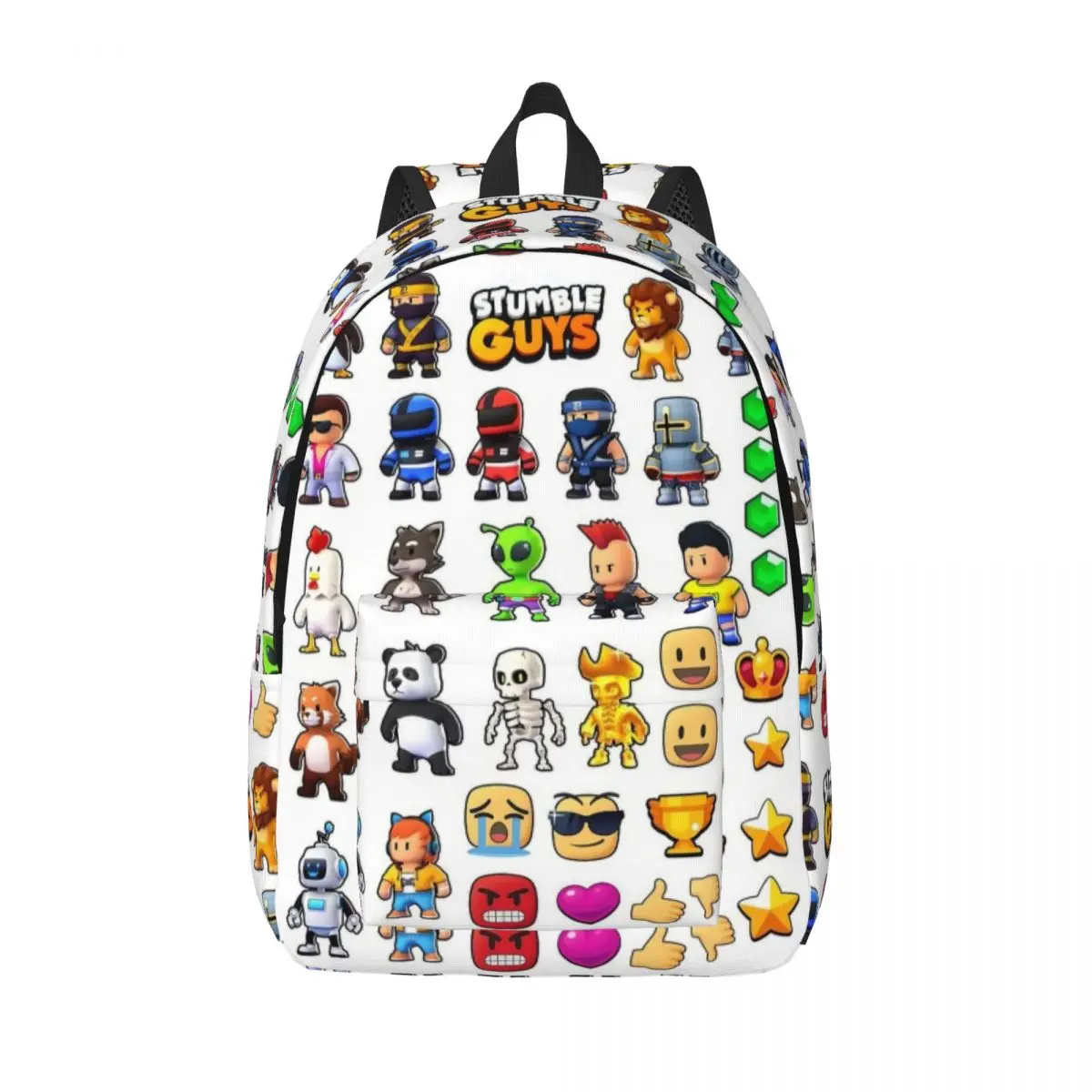 Stumble Guys Game for Teens Student School Bookbag Canvas Daypack Elementary High College Travel