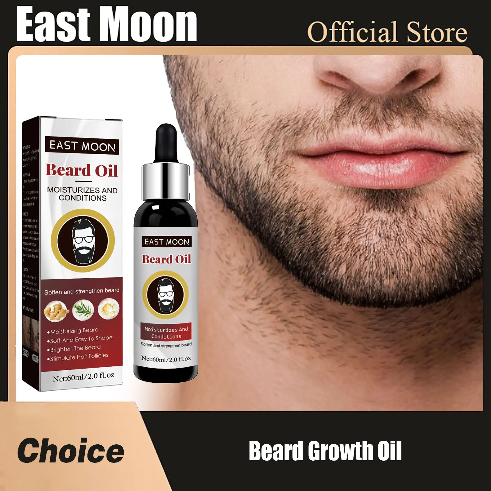 

Beard Growth Oil for Men Grow Beard Thicker Anti Alopecia Hair Loss Product Nourishing Beard Care Mustache Regrowth Essenial Oil