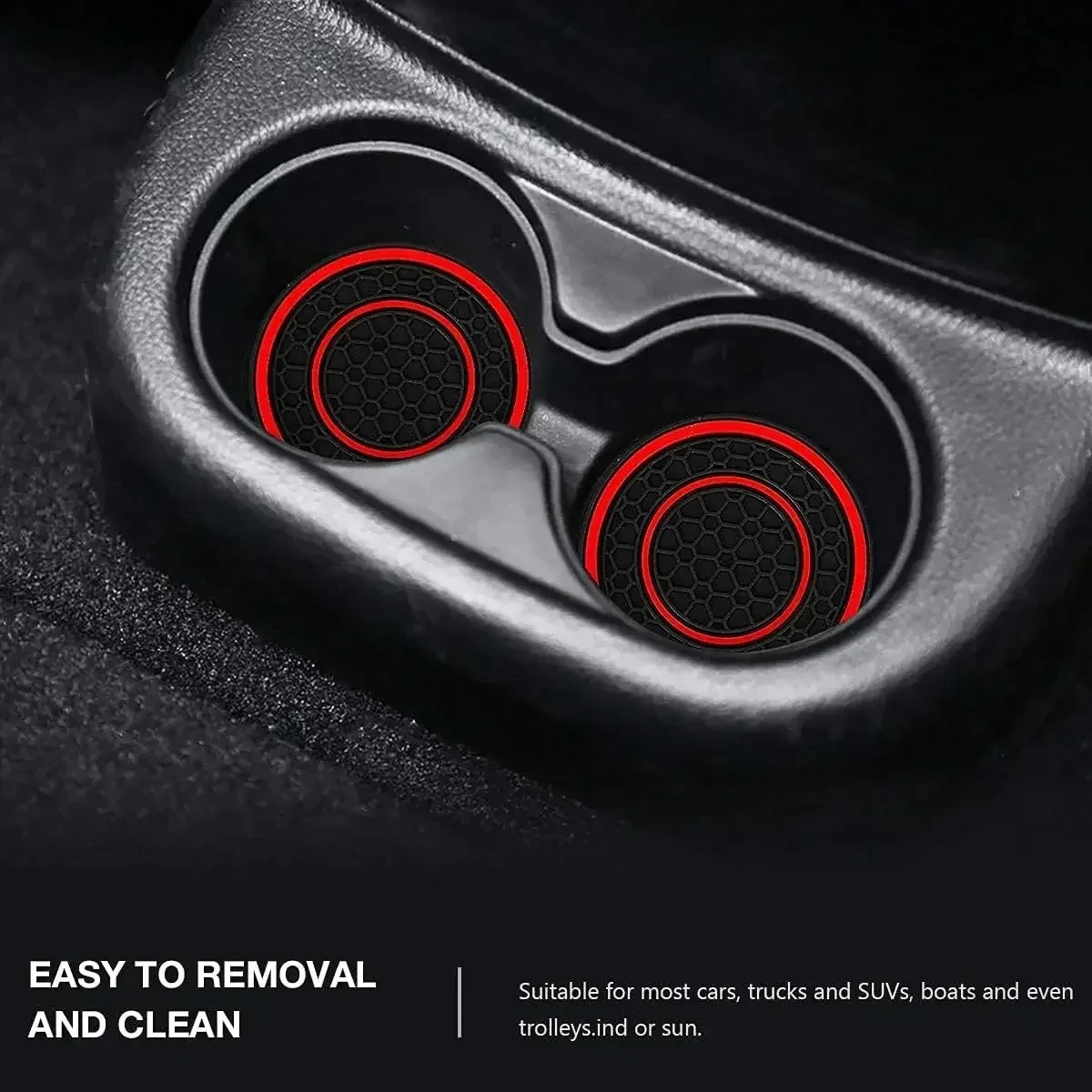 2 stücke Nicht-slip Auto Wasser Tasse Pad Für Tesla Und SUV Limousine Gummi Matte Für Flasche Halter Coaster auto Innen Anti-skid Tasse Halter – Detail 4
